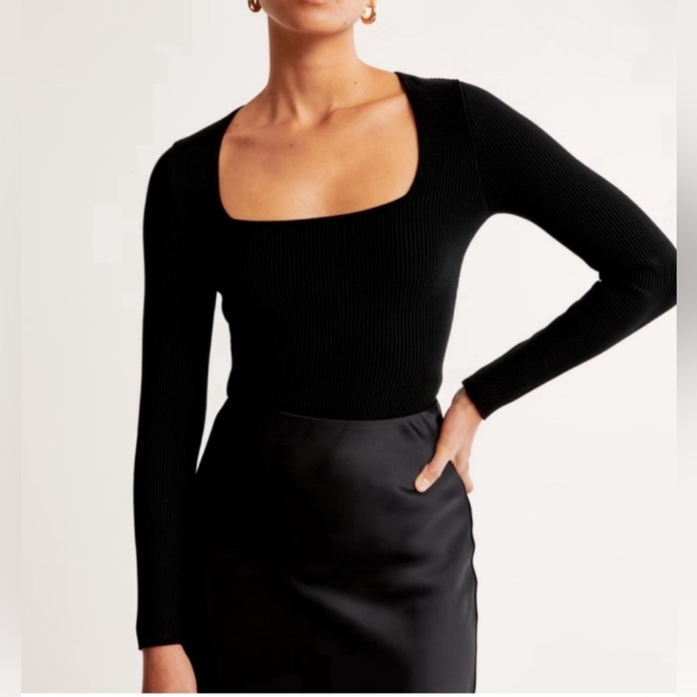 Abercrombie & Fitch Black Ribbed Bodysuit - Picture 2 of 8